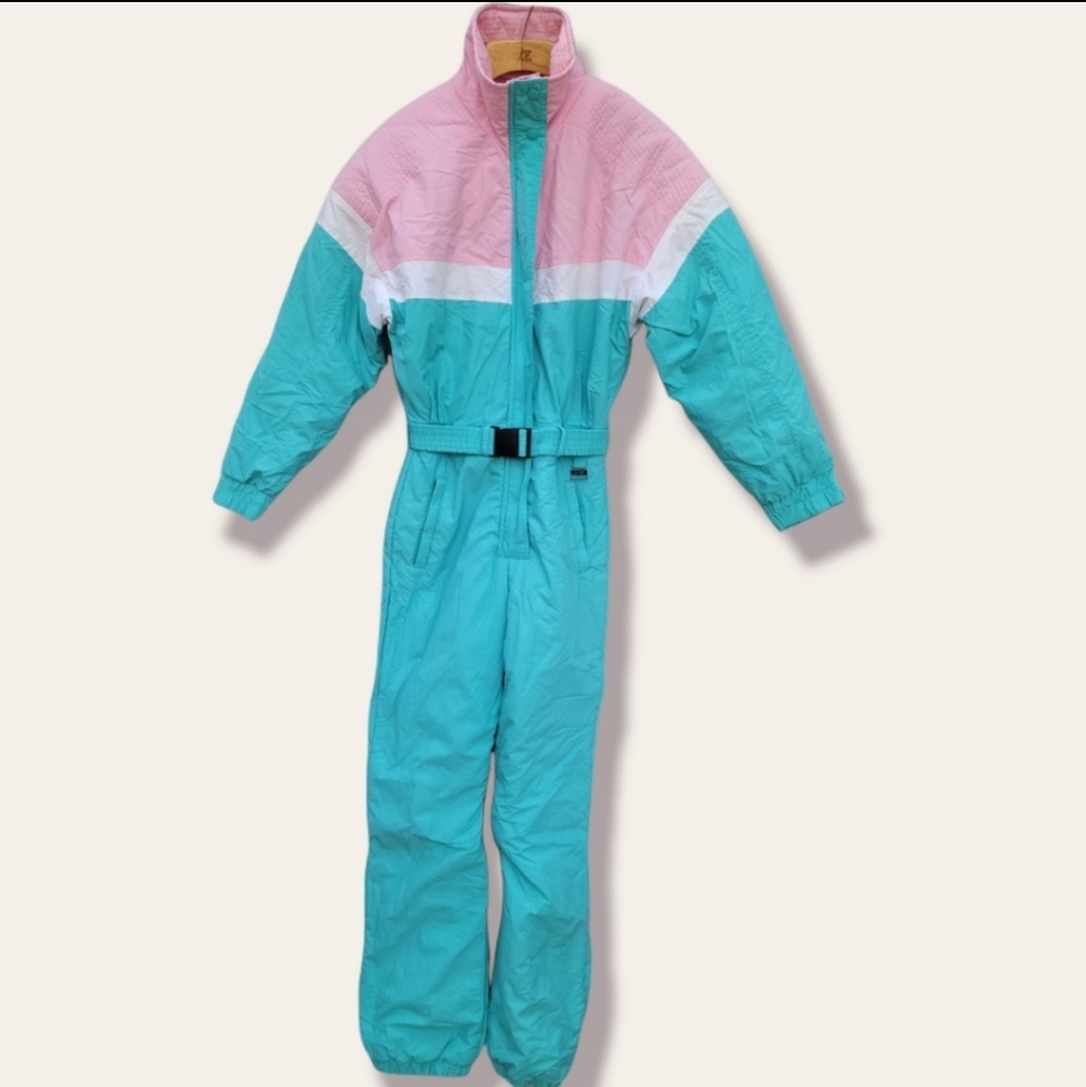 Blue & Pink Snowboard & Ski Suit Size 8. Fits like a 2/4.
